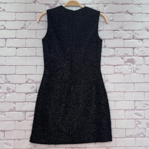 Zara Black Sparkle Sleeveless Dress XS NWT - Picture 2 of 8